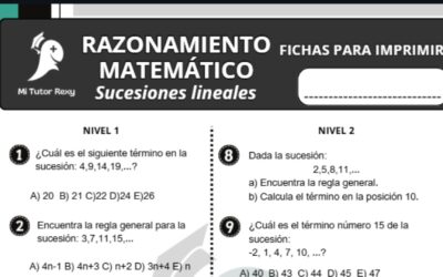 SUCESIONES LINEALES – FICHA EJERCICIOS PARA IMPRIMIR DESCARGAR